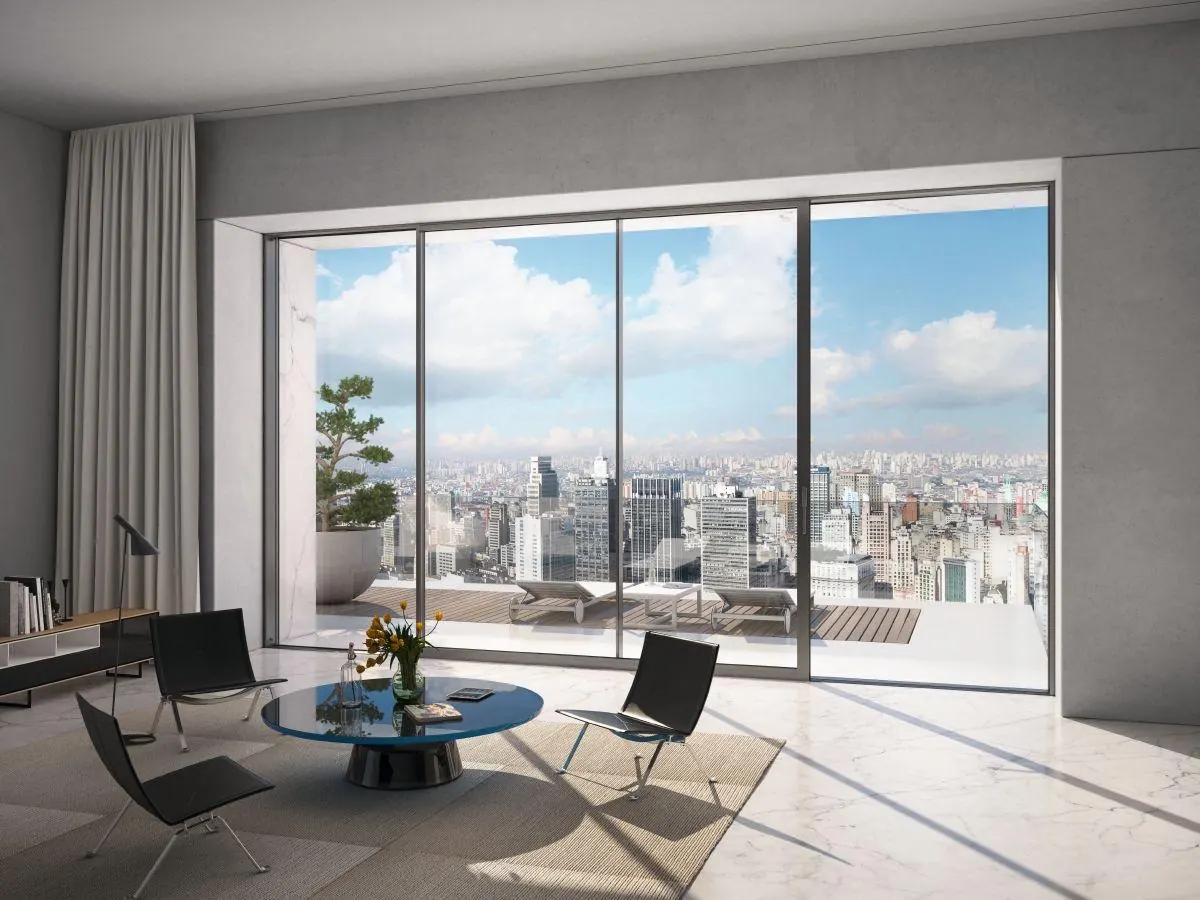 Sch&uuml;co ASE lift and slide doors opening onto a terrace