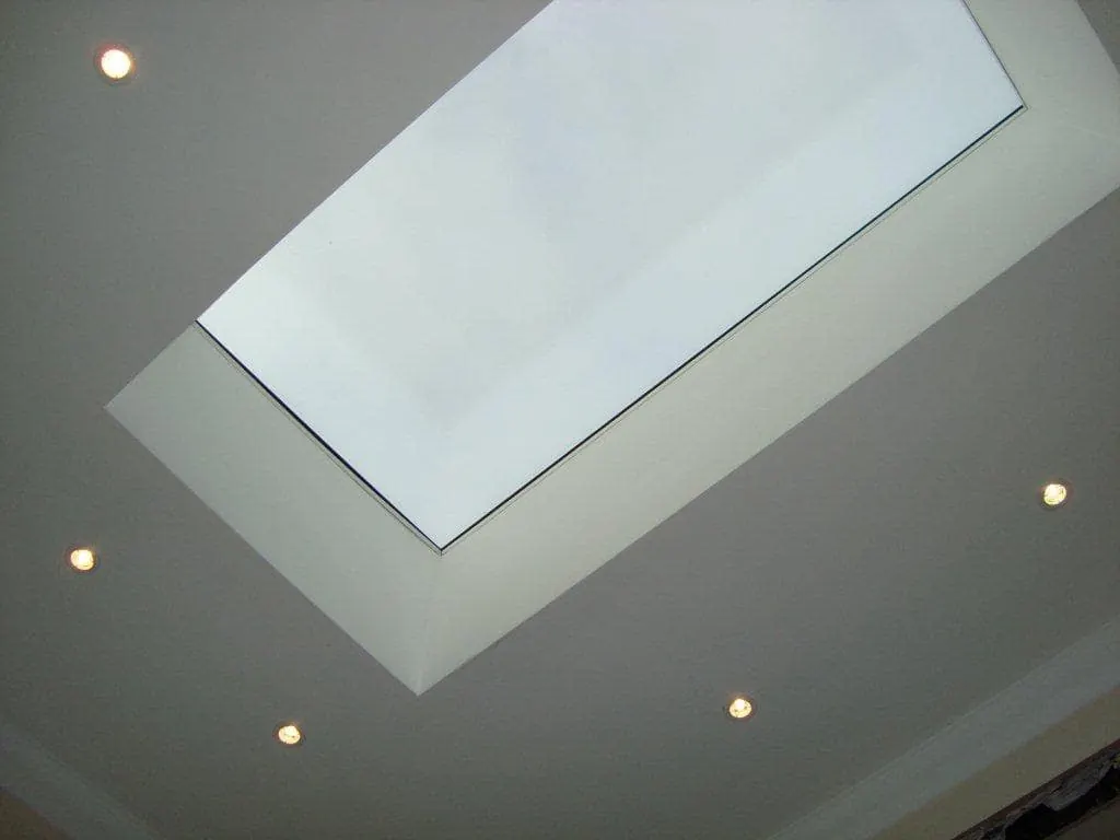Frameless flat rooflight detail